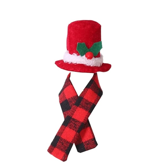 Wine Bottle Scarf Hat Festival Decorative Plaid Ornamental Reusable - Picture 2 of 3